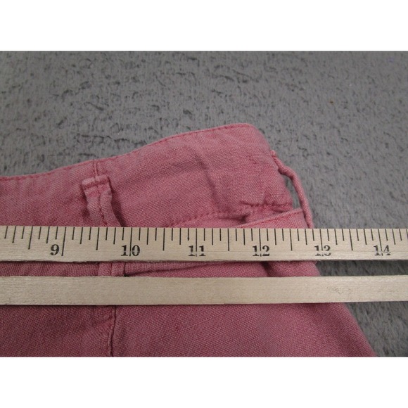Abercrombie Fitch Shorts Womens XS‎ Pink Belted Linen Blend Preppy - Picture 7 of 8